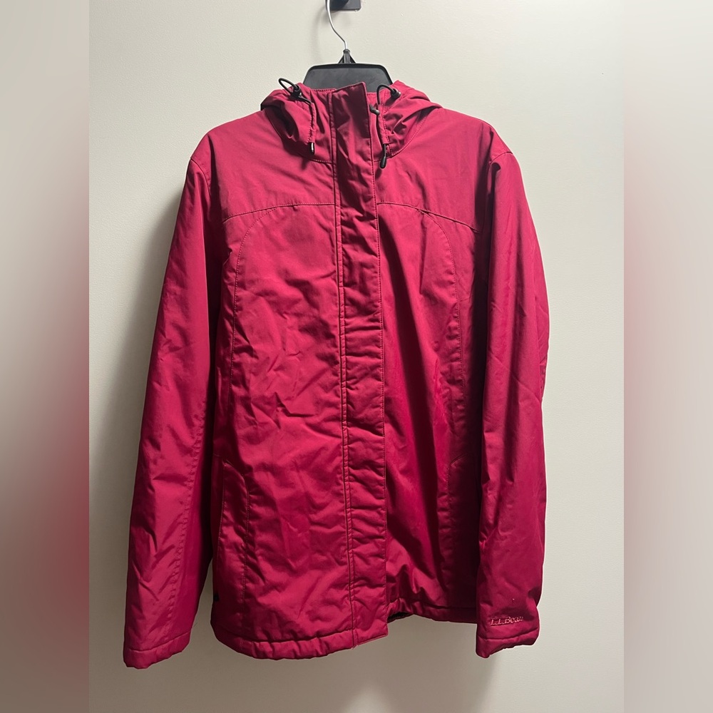 L.L. Bean Cherry  Hooded Jacket